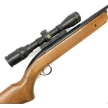 BSA .22 air rifle with break barrel action and Nikko Stirling 4x scope L110cm overall