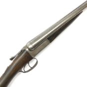 C.W. Andrews London 12-bore box lock side-by-side double barrel shotgun with walnut stock and 76.5cm