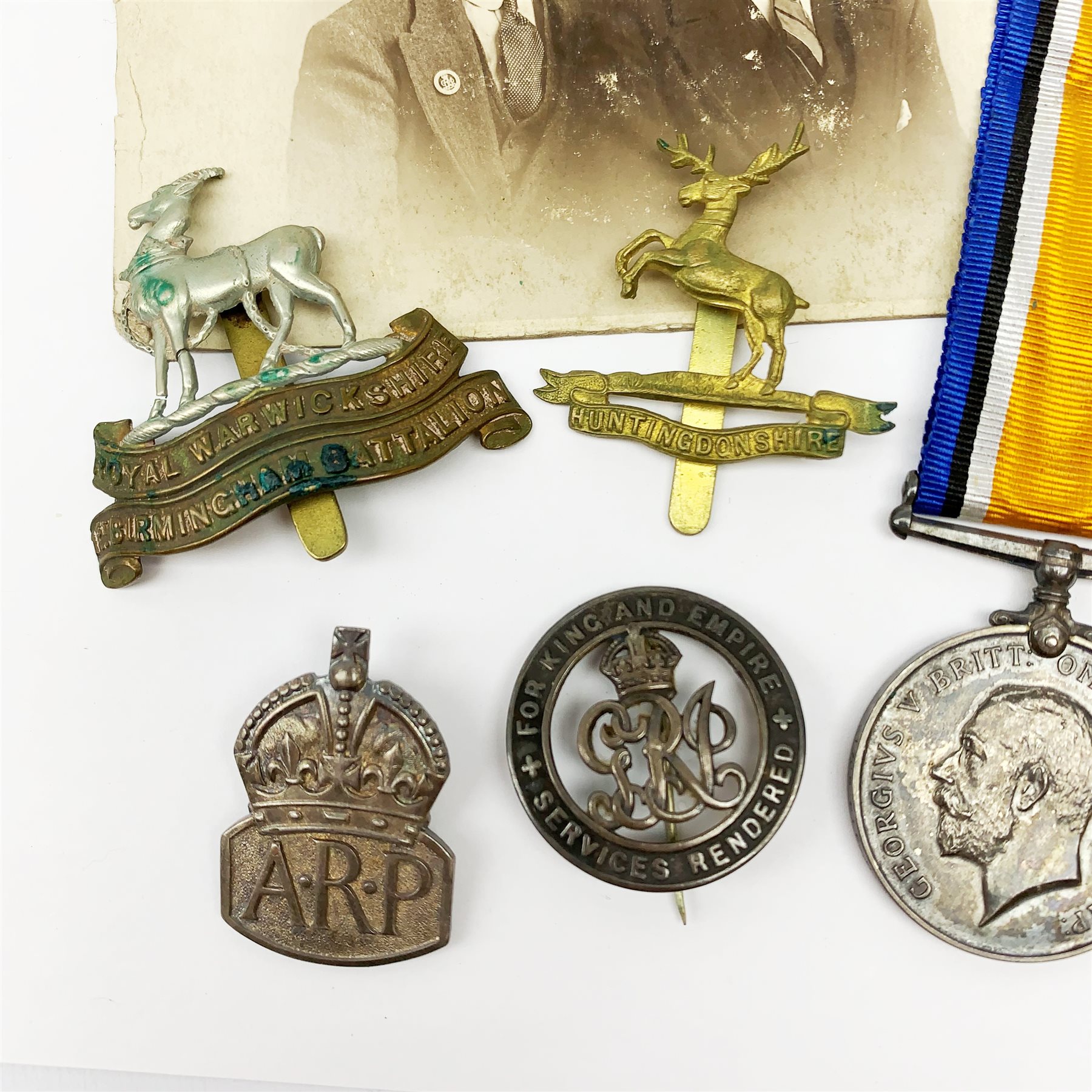 WW1 pair of medals comprising British War Medal and Victory Medal awarded to 1708 Pte.J.A. Hankins H - Image 2 of 4