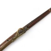 Late 19th/early 20th century ornamental oriental matchlock musket, the hardwood stock with row of or