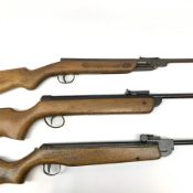 Webley Hawk MK11 .22 air rifle with break barrel action L105cm overall; BSA .22 air rifle with brea