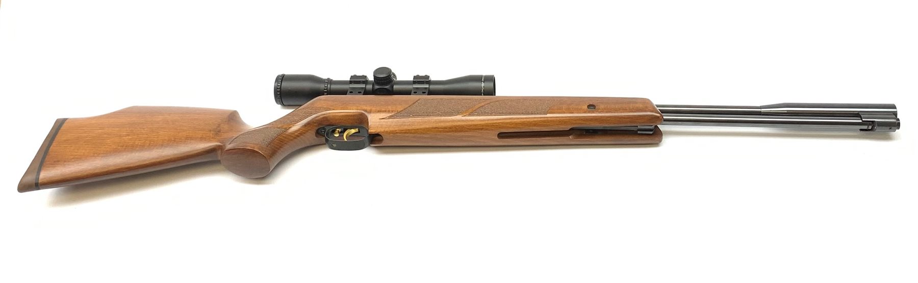 Weirauch HW97K .22 air rifle with under lever action, chequered pistol grip and fore-end, fitted int - Image 2 of 7
