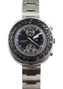 Seiko 'Slide Rule' calculator, chronograph automatic stainless steel wristwatch, No. 6138-7000