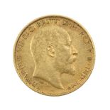 King Edward VII 1906 gold half sovereign coin