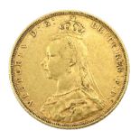 Queen Victoria 1891 gold full sovereign coin