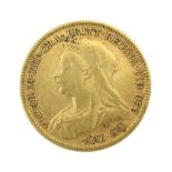 Queen Victoria 1900 gold half sovereign coin