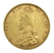 Queen Victoria 1891 gold full sovereign coin, Melbourne mint