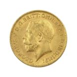 King George V 1912 gold half sovereign coin