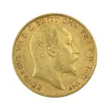 King Edward VII 1907 gold half sovereign coin