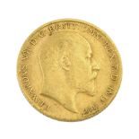 King Edward VII 1905 gold half sovereign coin