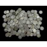 Approximately 250 grams of Great British pre 1920 silver threepence coins