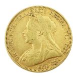 Queen Victoria 1901 gold full sovereign coin, Sydney mint