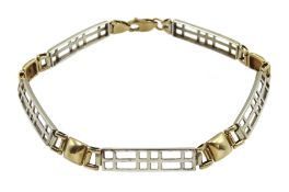 9ct gold Macintosh design link bracelet hallmarked, approx 8gm
