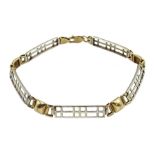 9ct gold Macintosh design link bracelet hallmarked, approx 8gm