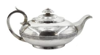 George IV silver teapot by Simon Levy, Exeter 1825, approx 19.5oz