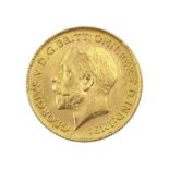 King George V 1914 gold half sovereign coin