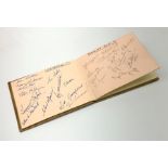 A mid 20th century autograph album, to include Sheffield United FC 1947/1948, Chesterfield FC, Donca