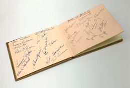 A mid 20th century autograph album, to include Sheffield United FC 1947/1948, Chesterfield FC, Donca
