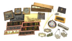 A selection of collectables, to include five Victorian daguerreotypes and ambrotypes, one example ca