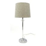 A Florence chrome table lamp, H52cm W20cm D20 cm.