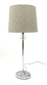 A Florence chrome table lamp, H52cm W20cm D20 cm.