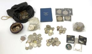 Great British and World coins including approximately 90 grams of pre 1947 and approximately 40 gram