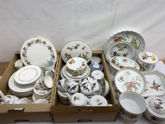 Royal Worcester Evesham pattern dinner and tea wares, comprising five dinner plates, three salad pla