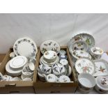 Royal Worcester Evesham pattern dinner and tea wares, comprising five dinner plates, three salad pla