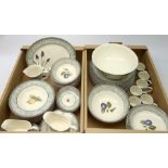 Johnson Bros dinner ware in the Manorwood pattern, comprising eight dinner plates, eight soup bowls,