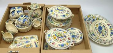 Masons Regency and Starthmore pattern dinner and tea wares, to include five dinner plates, six desse