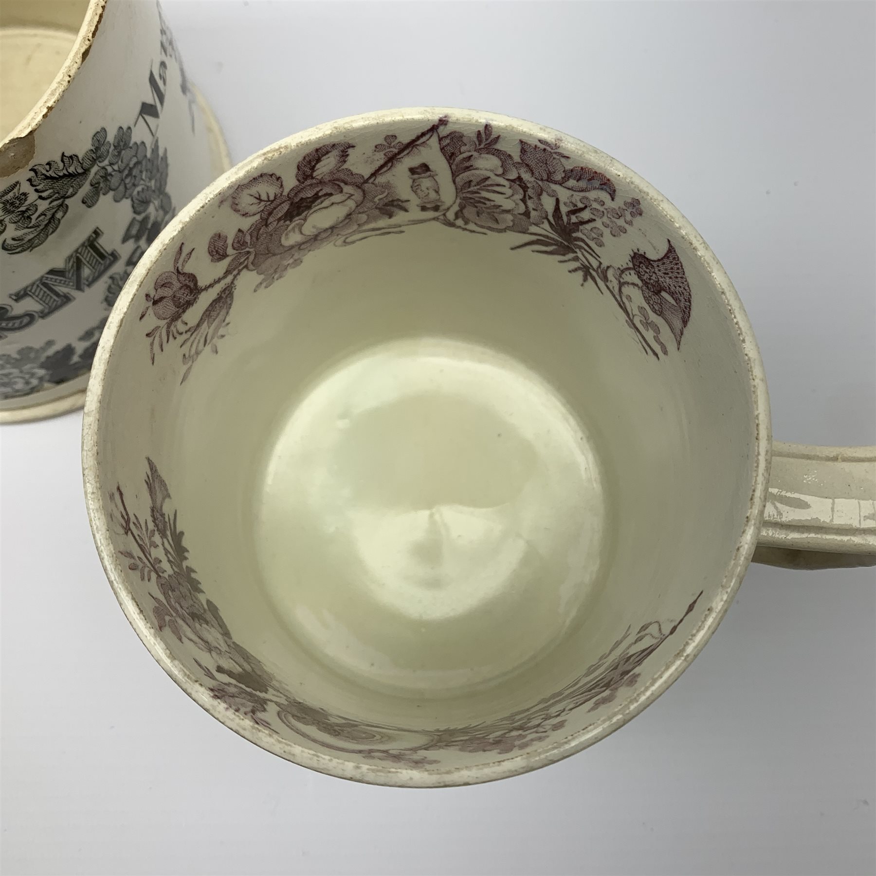 A 19th century Reform mug, detailed with head and shoulder portrait of George Kinloch Esq MP, and in - Image 4 of 10