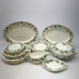 Wedgwood Santa Clara pattern dinner wares, comprising six dinner plates, six salad plates, six side