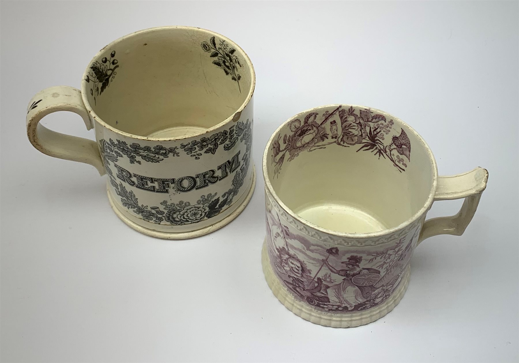 A 19th century Reform mug, detailed with head and shoulder portrait of George Kinloch Esq MP, and in - Image 2 of 10