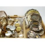 A selection of largely silver plate and other metal ware, to include a Walker and Hall silver plated