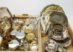 A selection of largely silver plate and other metal ware, to include a Walker and Hall silver plated