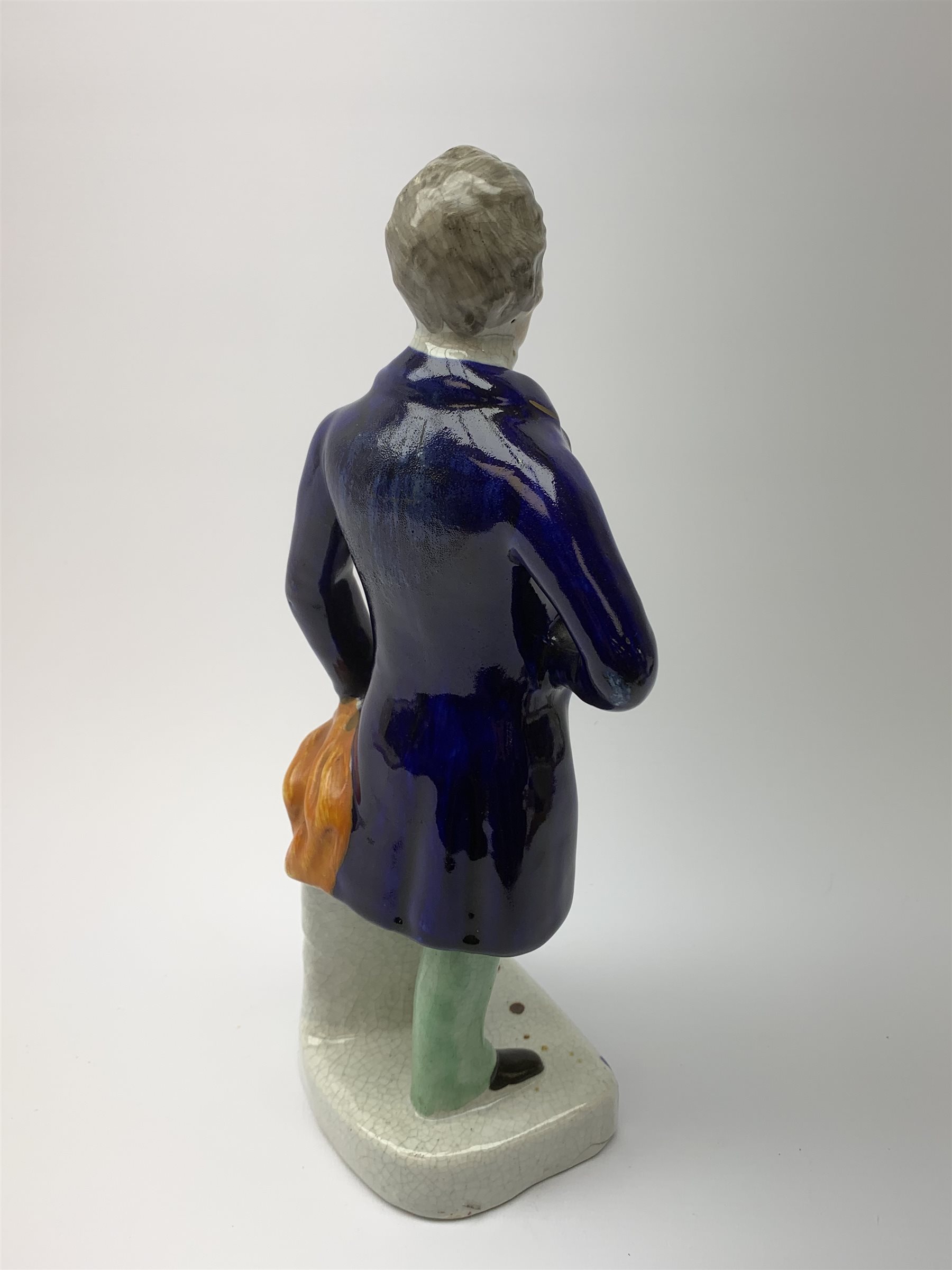A Victorian Staffordshire pottery figure, modelled as the Duke of Wellington, upon titled base, H33c - Image 6 of 8
