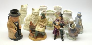 Two Royal Doulton figurines, The Coachman HN2282, and Lunchtime HN2484, together with a Royal Doulto