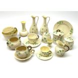 A group of Belleek Shamrock pattern china, to include a number of second period mark pieces, and lat