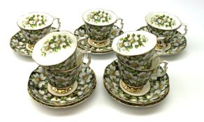 Royal Albert Provincial Flowers pattern tea wares, comprising seven teacups and eight saucers. (15).