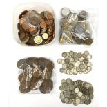 Approximately 90 grams of pre 1920 and approximately 140 grams of pre 1947 Great British silver thre