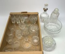A group of Crystal glassware, comprising examples by Brierley Crystal, Stuart Crystal, and Webb Corb