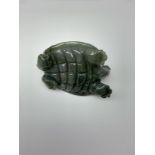 A Chinese carved jade tortoise, L10cm.