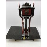 Large cast iron W & T Avery shop scales, H71cm L70cm.