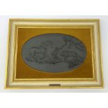 A Wedgwood black basalt plaque, The Frightened Horse after the painting by George Stubbs, limited ed