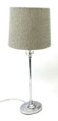 A Florence chrome table lamp, H52cm W20cm D20 cm.