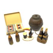 A group of Guinness related items, comprising Carltonware toucan, H9cm, six miniature Guinness bottl