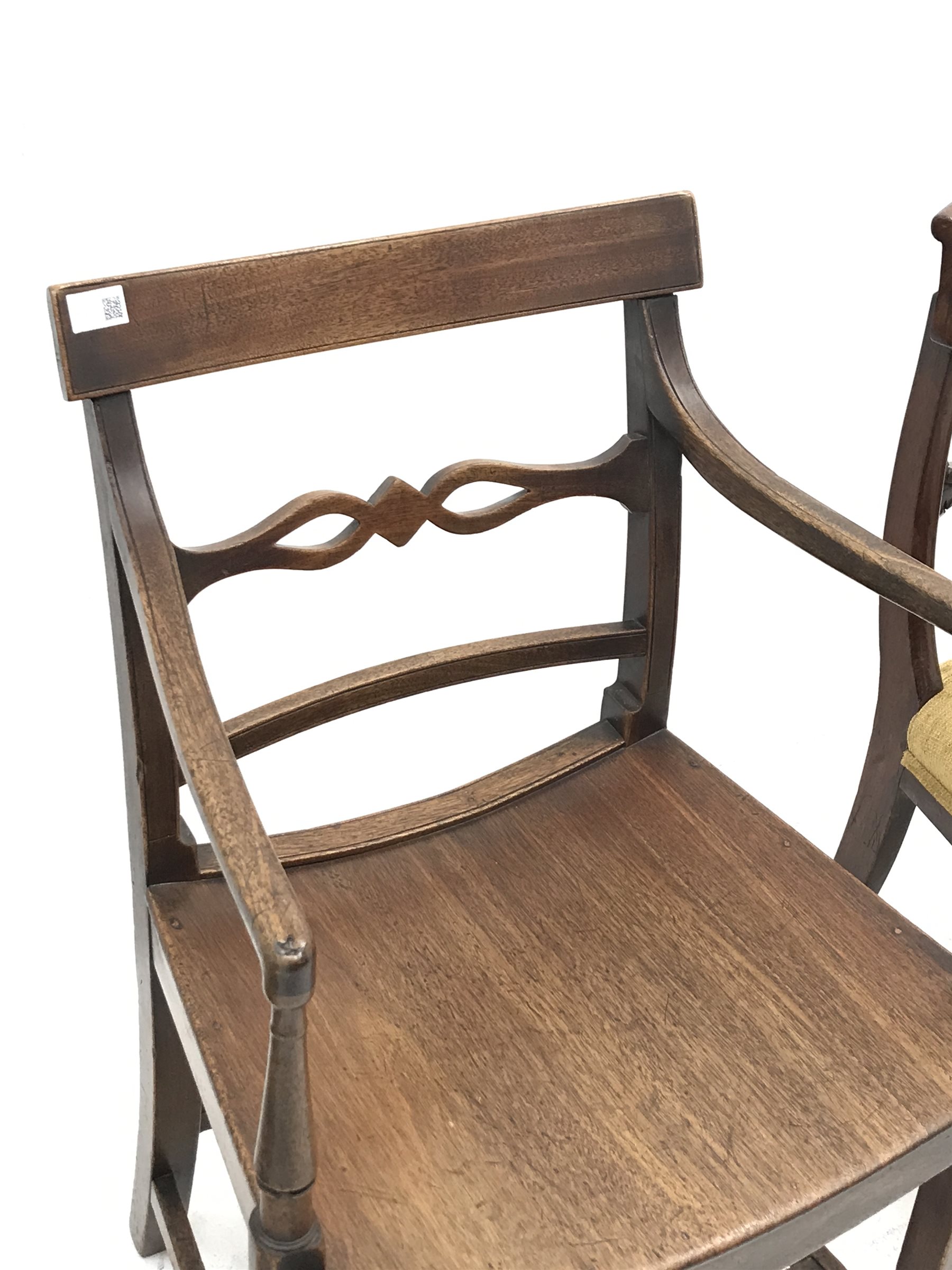 Mixed collection of chairs - early 19th century mahogany chair with Gillows type supports, two Victo - Image 3 of 4