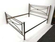 Bronzed finish 4'6" double divan bed surround, W186cm, H120cm, L214cm