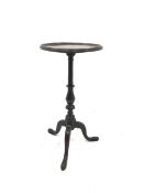 George III mahogany pedestal wine table, D37cm, H71cm