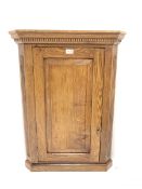 Georgian style light oak wall hanging corner cabinet, W63cm, H85cm